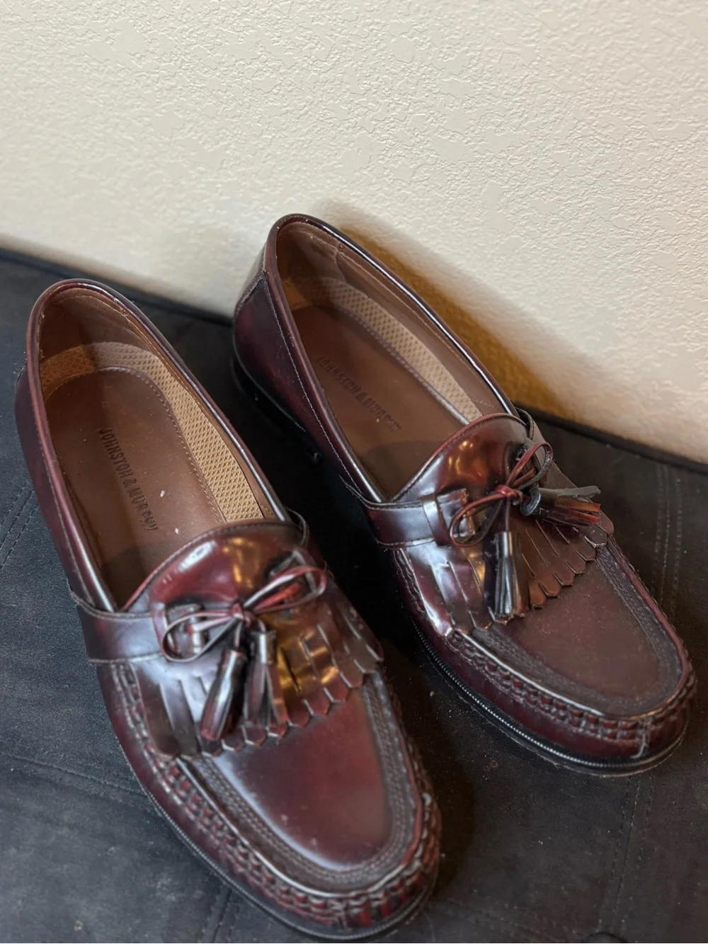 Johnston & Murphy Men's Tassel Kiltie Loafers in Dark Brown